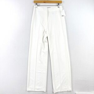 H&M Modern Fit Trouser Pant Size 4 White Wide Leg NEW